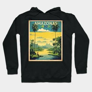 Amazonas Brazil Vintage Tourism Travel Poster Hoodie